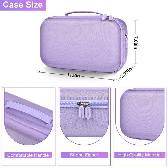 Alt view image 4 of 7 - Hard Travel Case for JBL Charge 6 Speaker with Shoulder Strap Fixed tray, elastic strap and zippered mesh pocket organize the speaker, charger and cables, Black, Case Only