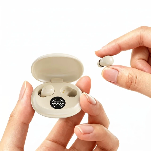 Main image of Ultra-Smallest Invisible Earbuds, Discreet Mini Wireless Headphones, Hidden Bluetooth Buds for Small Ears & Sleeping, Compact Sleep Headphones for Side Sleepers, Long Standby(Khaki)