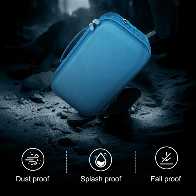 Alt view image 6 of 7 - Hard Travel Case for JBL Charge 6 Speaker with Shoulder Strap Fixed tray, elastic strap and zippered mesh pocket organize the speaker, charger and cables, Black, Case Only