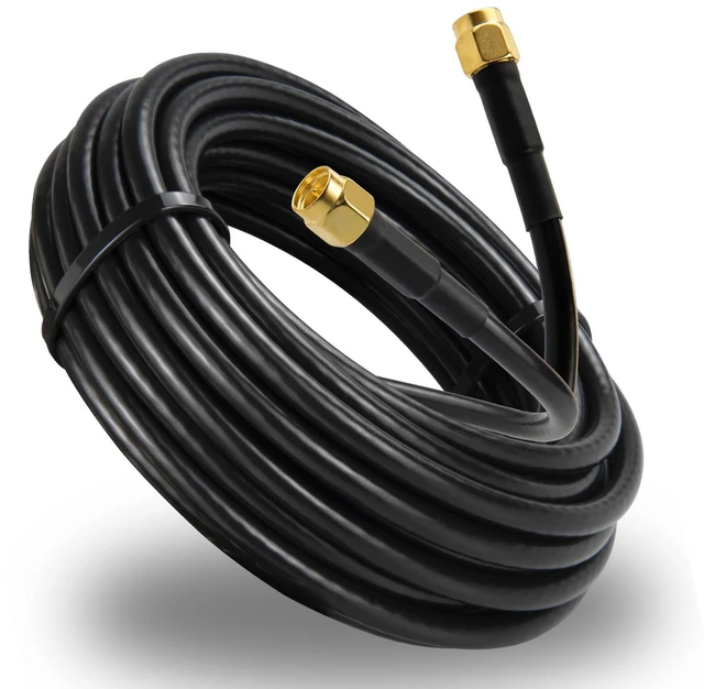 Main image of BMR200 Upgraded SMA Male to SMA Male Cable 16.4ft LMR200 Equivalent SMA Extension Coaxial Cable 50 Ohm Ultra Low Loss for WiFi, 4G/5G LTE, GPS, RF Radio, Better Than RG58