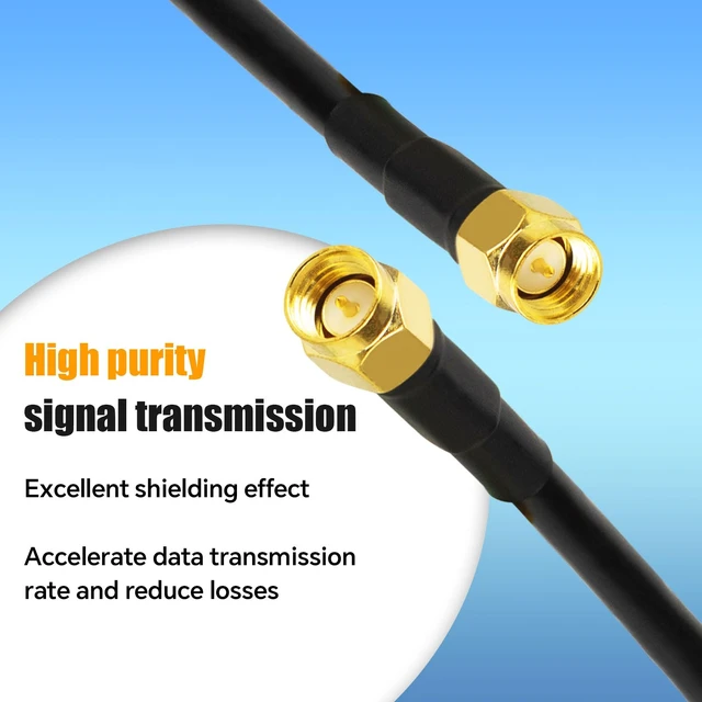Alt view image 4 of 7 - BMR200 Upgraded SMA Male to SMA Male Cable 16.4ft LMR200 Equivalent SMA Extension Coaxial Cable 50 Ohm Ultra Low Loss for WiFi, 4G/5G LTE, GPS, RF Radio, Better Than RG58
