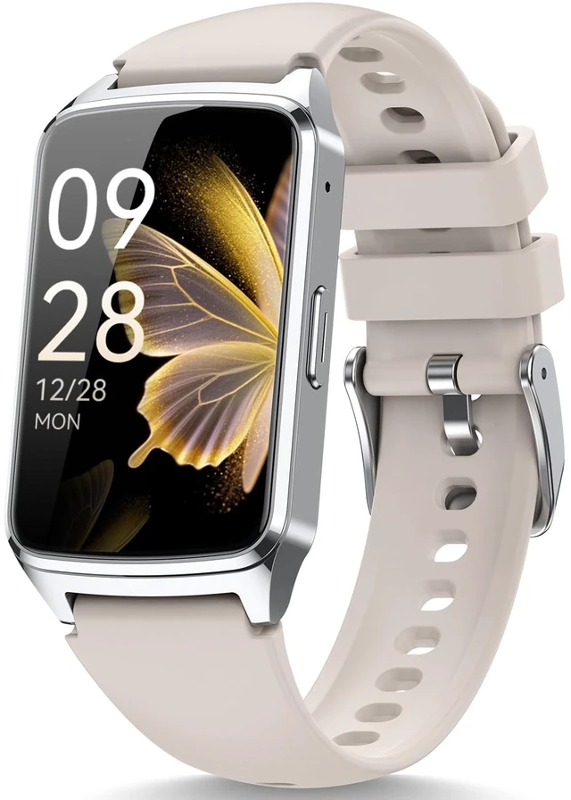 Main image of Fitness Smart Watch for Women Men, Step Counter for iOS iPhone Android with Sleep Calorie Monitor, Daily Activity Workout Tracker, IP68 Waterproof, 110+Sport Modes Smartwatch (Starlight)