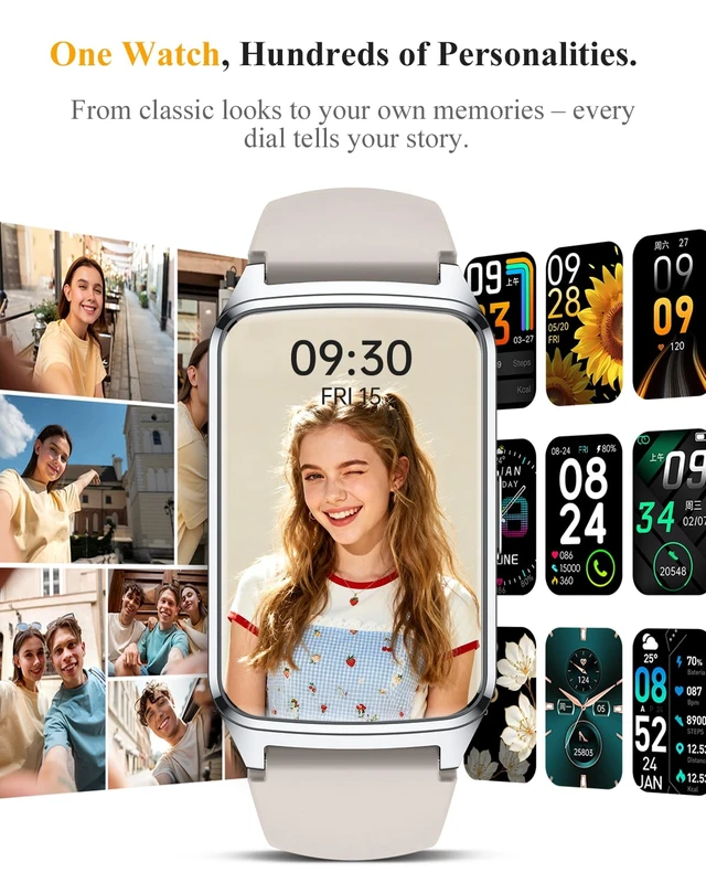 Alt view image 5 of 7 - Fitness Smart Watch for Women Men, Step Counter for iOS iPhone Android with Sleep Calorie Monitor, Daily Activity Workout Tracker, IP68 Waterproof, 110+Sport Modes Smartwatch (Starlight)