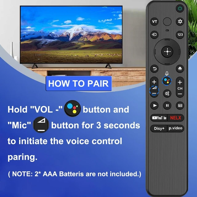 Alt view image 5 of 7 - Replacement Voice Remote Control for All Sony TV, RMF-TX800U Remote Control for Sony Bravia Google 4K UHD LED LCD HD Smart TVs, with Voice Function, with 4 Shortcut Buttons