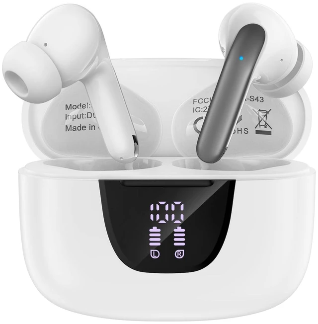 Main image of Wireless Earbuds for Samsung Galaxy S26 S25 Ultra, Bluetooth 5.3 Headphones Bass Stereo Noise Canceling Ear Buds with Mic LED Display, IPX7 Waterproof in Ear Earphones for Phone Laptop Sports Workout