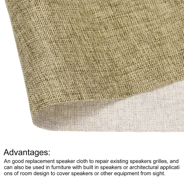 Alt view image 4 of 5 - Camel Speaker Grill Cloth 40"x58" Stereo Box Fabric Protective Dustproof Mesh Breathable Replacement Cover for Home Stage Speakers,Media Cabinet,KTV Box(1x1.48m)