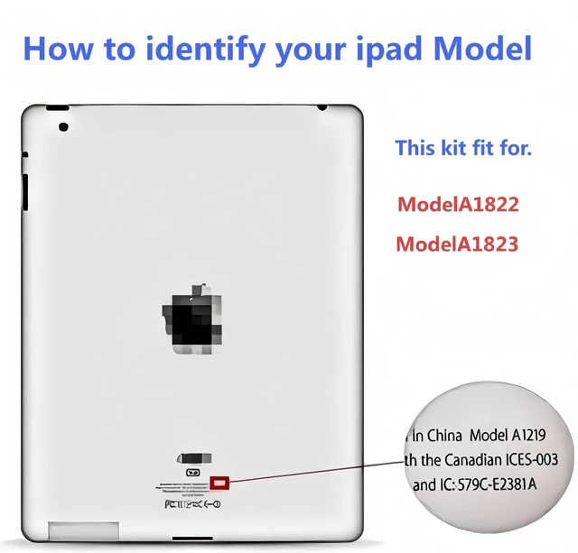 Alt view image 4 of 6 - Dedia White Touch Screen Replacement for iPad 5 2017 9.7 inch, A1822 A1823 Digitizer Glass Assembly with Home Button + Tool kit
