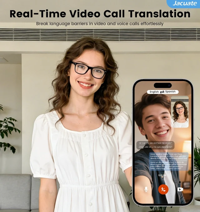 Alt view image 3 of 7 - AI Smart Bluetooth Glasses for Men and Women with Translation Real-time translation (115 languages), Glasses with speakers, Hands-free calls, Blue-light protection, for iOS/Android