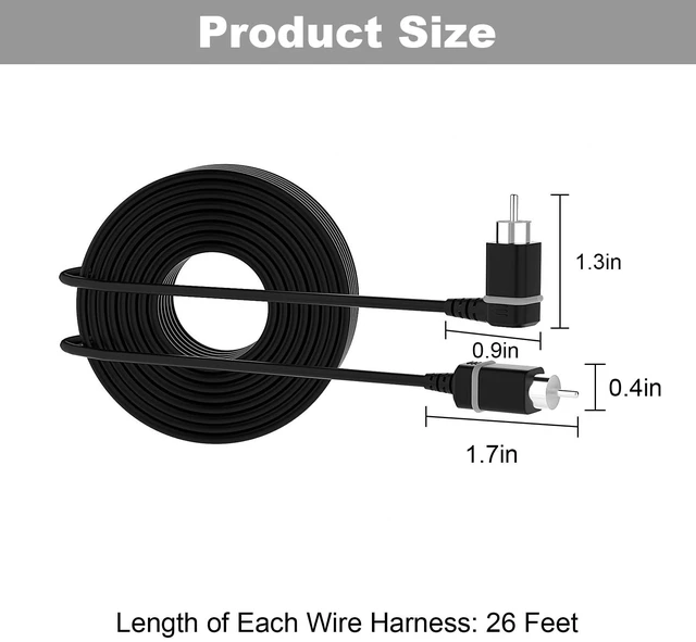 Alt view image 6 of 6 - for Vizio Satellite Speaker Cable,Extension Cord Compatible with Vizio V51 M51 SB3651 SB36514 SB4051 SB4251 Satellite Speaker(Grey)