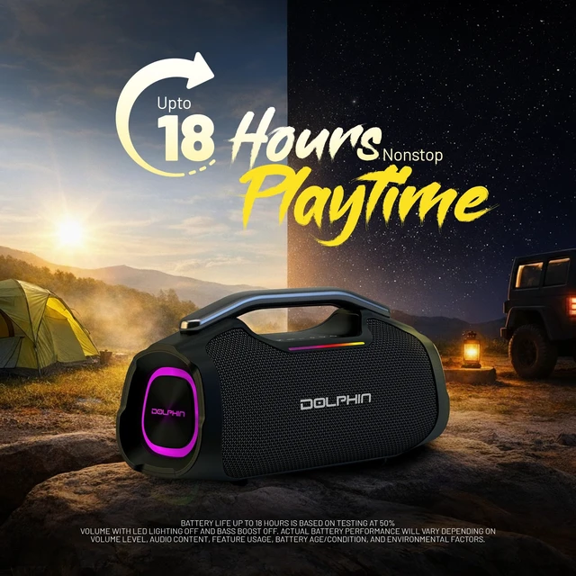 Alt view image 3 of 7 - LX-440 Portable Bluetooth Party Speaker, Black 55W RMS, Deep Bass, RGB LED Lights, Bluetooth 5.3, USB-C Rechargeable, WaveSync Pairing, AUX, USB Playback, 1/4" Mic Input