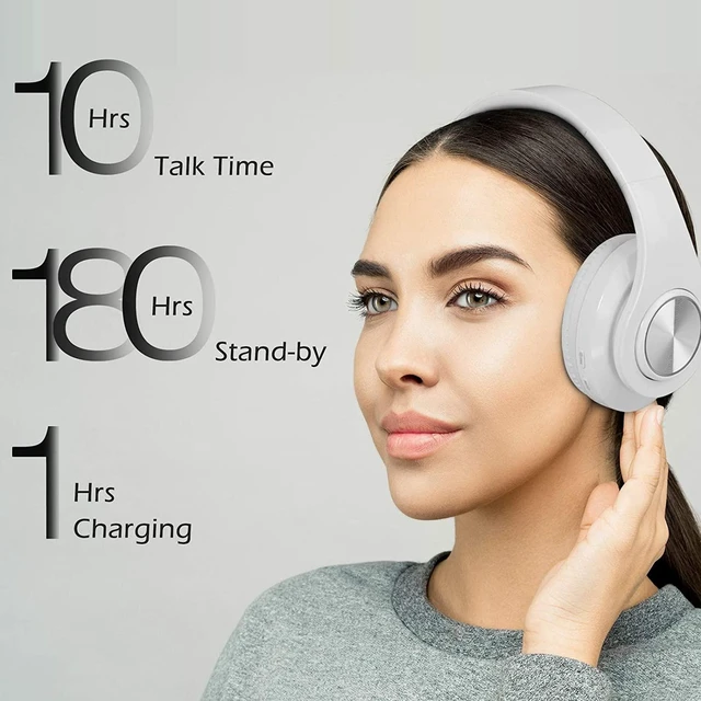 Alt view image 4 of 7 - Wireless Bluetooth Headphones with Colorful LED Lights, White HiFi Stereo Sound,Light Weight,Foldable,Colorful Backlit,Rechageable,Over Ear Headset for PC/Travel/Class/Office/Kids/Adult