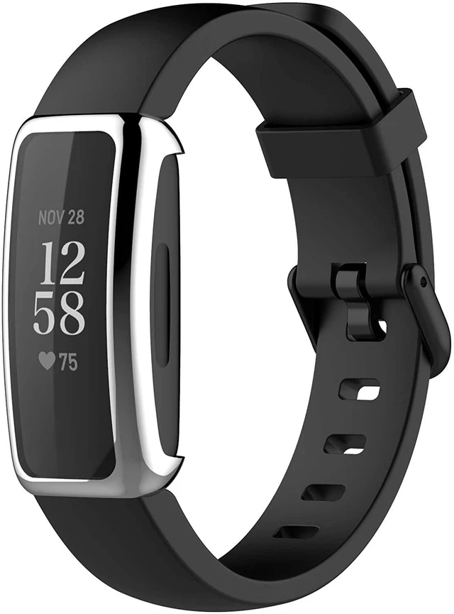 Alt view image 2 of 7 - 3X Case Compatible for Fitbit Inspire 2/Inspire 3 Full Coverage Screen Protector Soft TPU Plated Bumper Shell Protective Cover for Inspire 3/Inspire 2 (Silver+Black+Rose Gold)