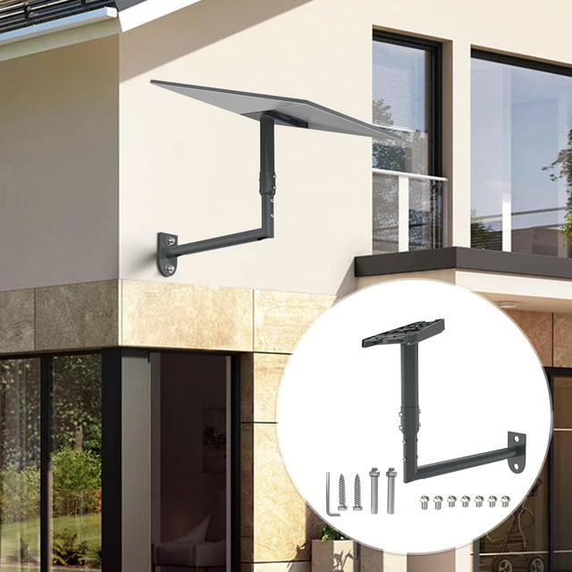 Alt view image 2 of 7 - Aluminum Wall Mount Kit for Starlink Gen 3/V4/Standard 4/4X 360° Adjustable Heavy-Duty Wall Eave Mounting Bracket for Starlink Dish, Weather-Resistant Outdoor Installation Kit