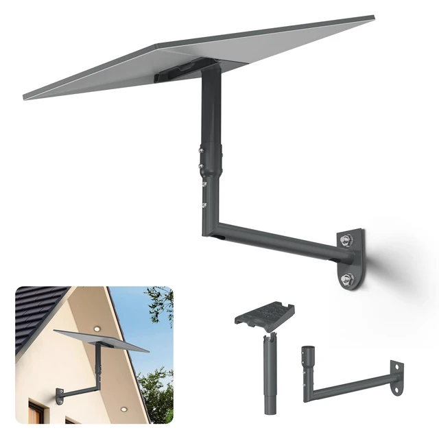 Alt view image 5 of 7 - Aluminum Wall Mount Kit for Starlink Gen 3/V4/Standard 4/4X 360° Adjustable Heavy-Duty Wall Eave Mounting Bracket for Starlink Dish, Weather-Resistant Outdoor Installation Kit