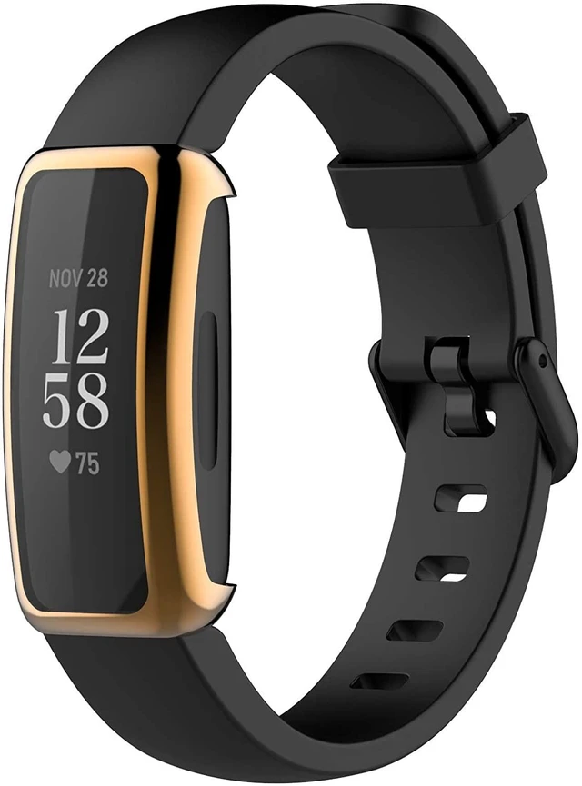 Alt view image 4 of 7 - 3X Case Compatible for Fitbit Inspire 2/Inspire 3 Full Coverage Screen Protector Soft TPU Plated Bumper Shell Protective Cover for Inspire 3/Inspire 2 (Silver+Black+Rose Gold)