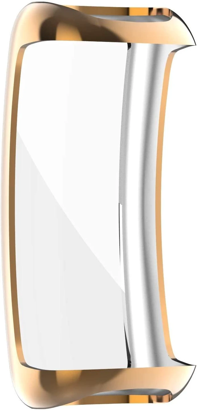 Alt view image 5 of 7 - 3X Case Compatible for Fitbit Inspire 2/Inspire 3 Full Coverage Screen Protector Soft TPU Plated Bumper Shell Protective Cover for Inspire 3/Inspire 2 (Silver+Black+Rose Gold)