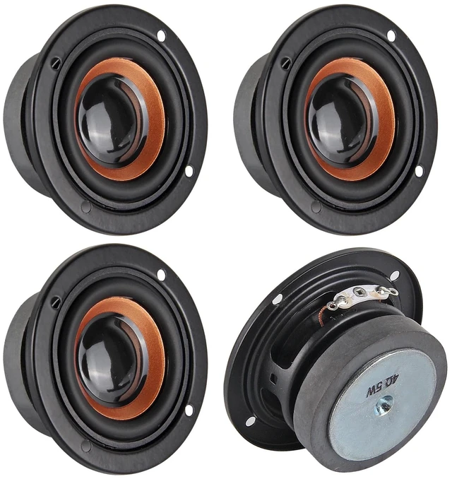 Main image of 4Pack 2" 63mm 4 Ohm 5W Full Range Stereo Woofer Loudspeaker 2inch, Audio Speaker Replacement for Arduino Projects & DIY Electronics