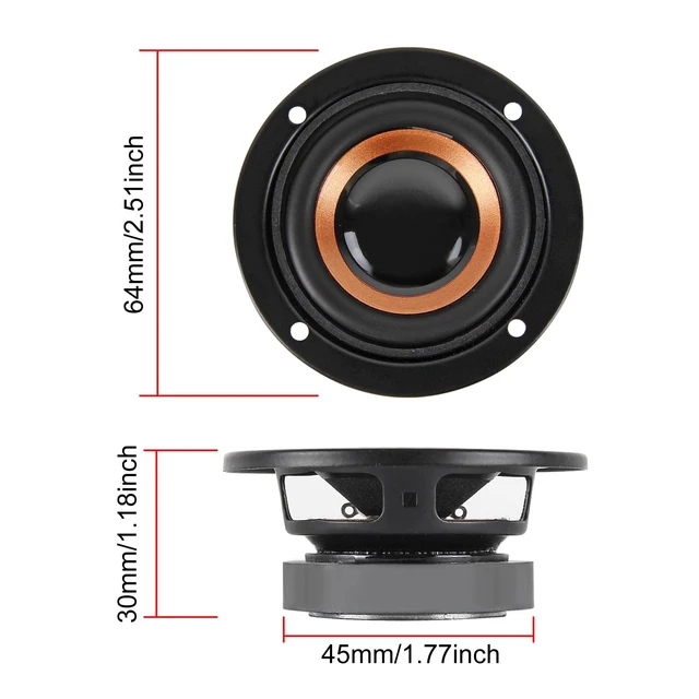 Alt view image 5 of 6 - 4Pack 2" 63mm 4 Ohm 5W Full Range Stereo Woofer Loudspeaker 2inch, Audio Speaker Replacement for Arduino Projects & DIY Electronics