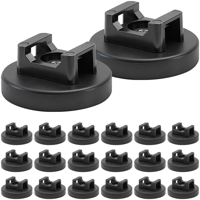 Main image of Magnetic Cable Zip Tie Base, 36mm, 20Pcs Heavy Duty 18lbs Vertical Tension, Multipurpose Wire Clips Management Holder, For Electrical Cable Wire Organization