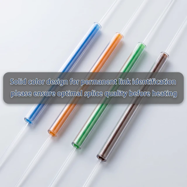 Alt view image 7 of 7 - 300pcs Color-Coded Fiber Optic Fusion Splice Sleeve Kit, 2.6mm 60mm Pre-Shrunk Fusion Protectors, Plastic Storage Box, Blue/Orange/Green/Brown/Grey/White, 50pcs per Color, 304 SS Pin