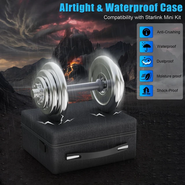 Alt view image 3 of 7 - Hard Case for Starlink Mini, 300D Starlink Mini Bag Shockproof and Dustproof Storage Case Ideal for RV Travel & Outdoor Use