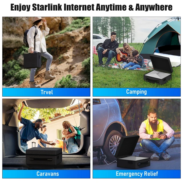 Alt view image 5 of 7 - Hard Case for Starlink Mini, 300D Starlink Mini Bag Shockproof and Dustproof Storage Case Ideal for RV Travel & Outdoor Use