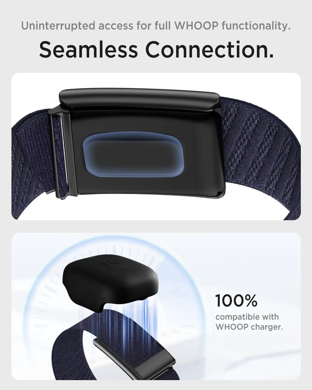 Alt view image 5 of 7 - Nylon Band for Whoop 5.0 Band Peak, One & Life MG Soft Stretchy Breathable Superknit Nylon Adjustable Strap Replacement Wristband for Whoop Band 5.0 & MG for Men Women NOT for Gen 4