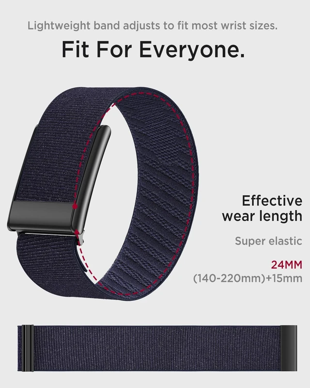 Alt view image 6 of 7 - Nylon Band for Whoop 5.0 Band Peak, One & Life MG Soft Stretchy Breathable Superknit Nylon Adjustable Strap Replacement Wristband for Whoop Band 5.0 & MG for Men Women NOT for Gen 4