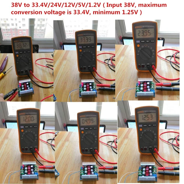 Alt view image 7 of 7 - 2PCS CC CV DC 6-40V to 1.2-36V Buck Converter20A 300W Constant Current, Adjustable Step Down Voltage Regulator, Power Supply Module, with Short Circuit Protection Function