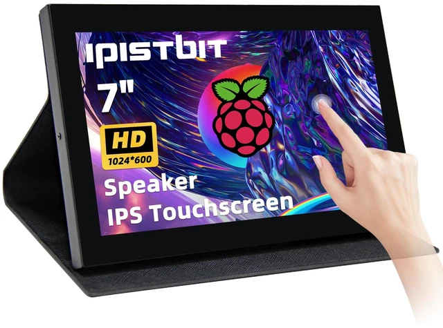 Main image of 7 inch Portable Monitor, 1024x600 HDMI Raspberry Pi Screen, Dual-Speaker IPS LCD Display Mini Monitor for Laptop Xbox PS3 Raspberry Pi 5 4B 3B+
