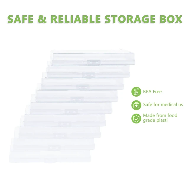 Alt view image 4 of 6 - Photo Storage Box 5" x 7", 18 Inner Extra Large Photo Organizer Container, Plastic Craft Storage Box with Handle for Cards, Sticker, Seed, Scrapbooking, Craft, Classroom Supplies