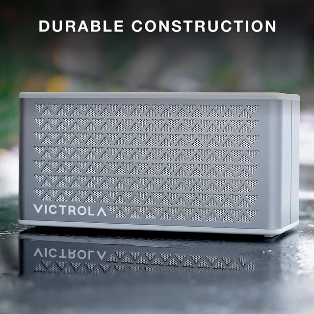 Alt view image 3 of 7 - Music Edition 2 Tabletop Bluetooth Speaker, IP67 Water & Dust Resistant, 20 Hr Battery Life, Multi-Speaker Pairing, Premium Sound & Passive Bass Radiator, Wireless & USB-C Charging (Silver)