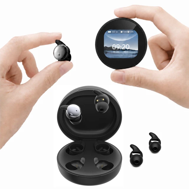 Main image of NE90 Wireless Sleep Earbuds for Side Sleepers, Smart Touchscreen Case with Built-in White Noise, Mini Invisible Headphones, Comfortable Earplugs for Sleeping, Noise Reduction, Sleep Timer