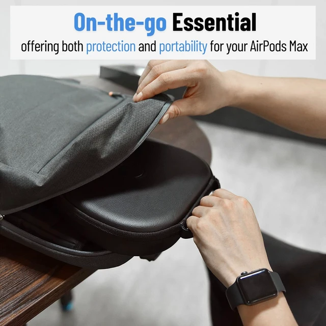 Alt view image 6 of 6 - AirPods Max Case Ultra-Slim with Smart Sleep Mode Full Protection Water-Resistant, Slim Lightweight Hard Organizer Headphones Case AirPod Max Accessories Fits 1st 2nd Gen