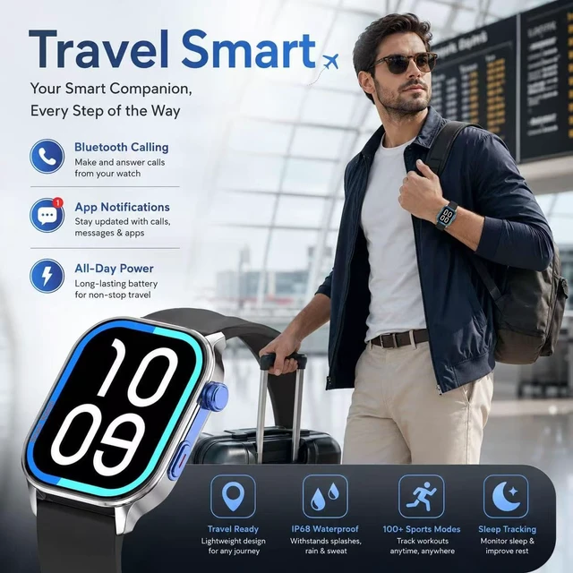 Alt view image 3 of 7 - LC212 AI Smartwatch with App Downloads, 32GB Storage, Custom Watch Faces, Voice Assistant, Music & Video Support, 2.04" Full Display, Health Tracking & 100+ Sports Modes