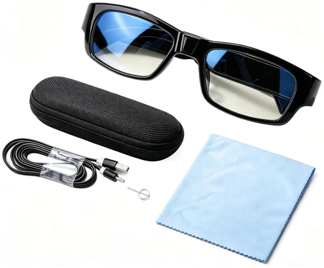 Main image of Smart Glasses with Camera 1080P HD Video Recording Sports Action Eyewear Electronic Shake Reduction, Type C File Access, Recording Glasses for Outdoor Sports First-Person Perspective Video Recording