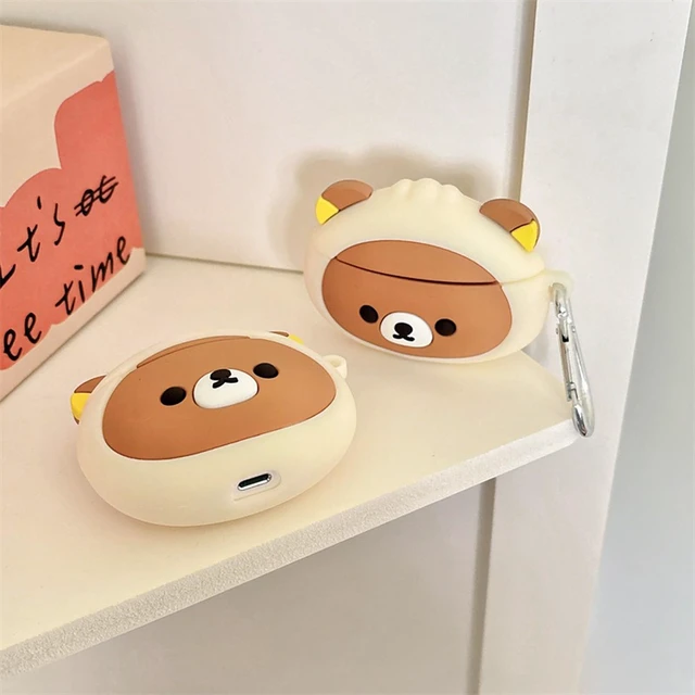 Alt view image 4 of 7 - for AirPods 5 (2026) and Airpods 4 (2024) Case, Cute Animal Cover Compatible with AirPods 5/4 Case for Girls Women, Kawaii Bear Earbuds Cover,Soft Silicone Shockproof Protector with Keychain