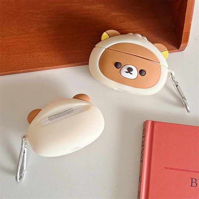Alt view image 5 of 7 - for AirPods 5 (2026) and Airpods 4 (2024) Case, Cute Animal Cover Compatible with AirPods 5/4 Case for Girls Women, Kawaii Bear Earbuds Cover,Soft Silicone Shockproof Protector with Keychain