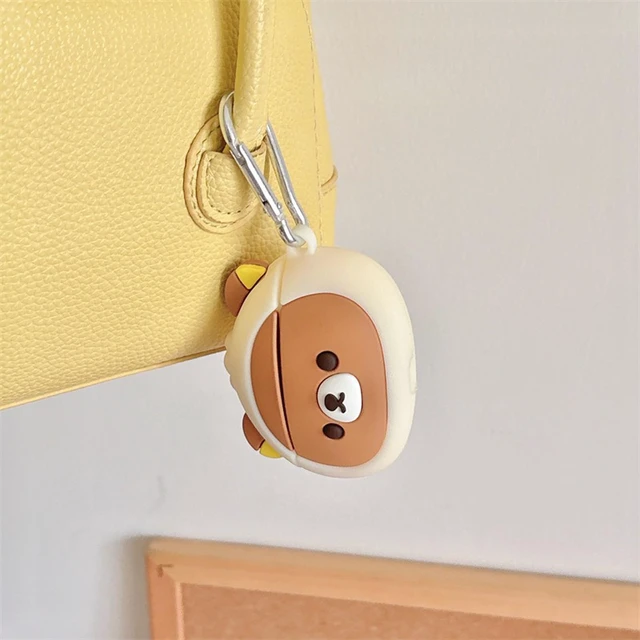 Alt view image 6 of 7 - for AirPods 5 (2026) and Airpods 4 (2024) Case, Cute Animal Cover Compatible with AirPods 5/4 Case for Girls Women, Kawaii Bear Earbuds Cover,Soft Silicone Shockproof Protector with Keychain