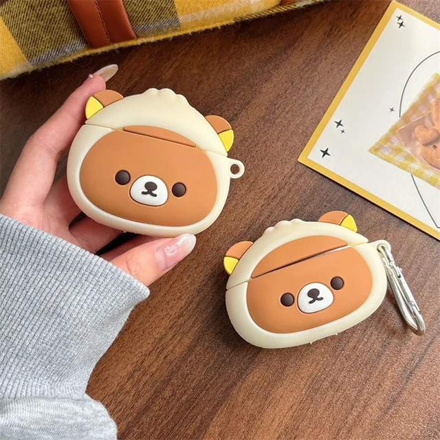 Alt view image 7 of 7 - for AirPods 5 (2026) and Airpods 4 (2024) Case, Cute Animal Cover Compatible with AirPods 5/4 Case for Girls Women, Kawaii Bear Earbuds Cover,Soft Silicone Shockproof Protector with Keychain