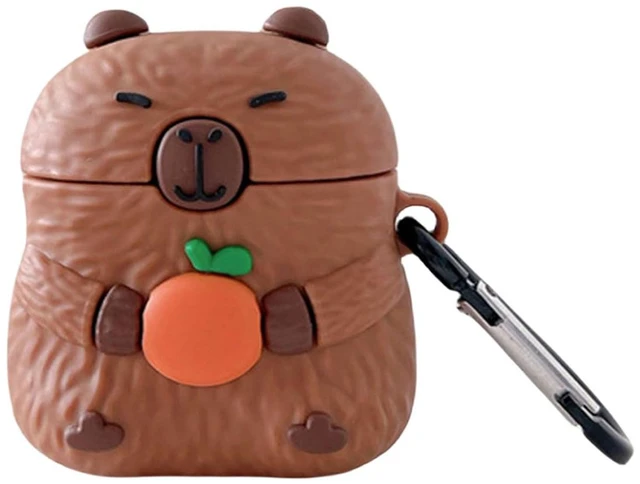 Main image of for AirPods 5 (2026) and Airpods 4 (2024) Case, Cute Animal Cover Compatible with AirPods 5/4 Case for Girls Women, Kawaii Capybara Earbuds Cover, Silicone Shockproof Protector with Keychain