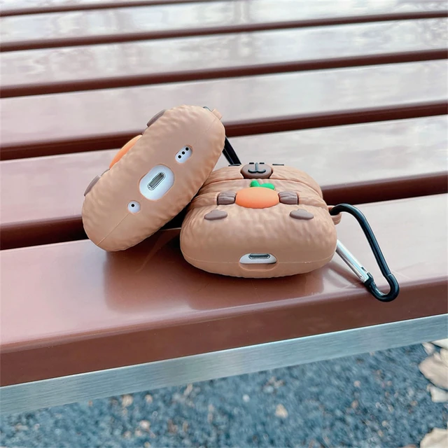 Alt view image 5 of 7 - for AirPods 5 (2026) and Airpods 4 (2024) Case, Cute Animal Cover Compatible with AirPods 5/4 Case for Girls Women, Kawaii Capybara Earbuds Cover, Silicone Shockproof Protector with Keychain
