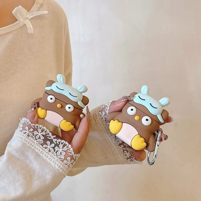 Alt view image 4 of 7 - for AirPods 5 (2026) and Airpods 4 (2024) Case, Cute Animal Cover Compatible with AirPods 5/4 Case for Girls Women, Kawaii Owl Earbuds Cover,Soft Silicone Shockproof Protector with Keychain