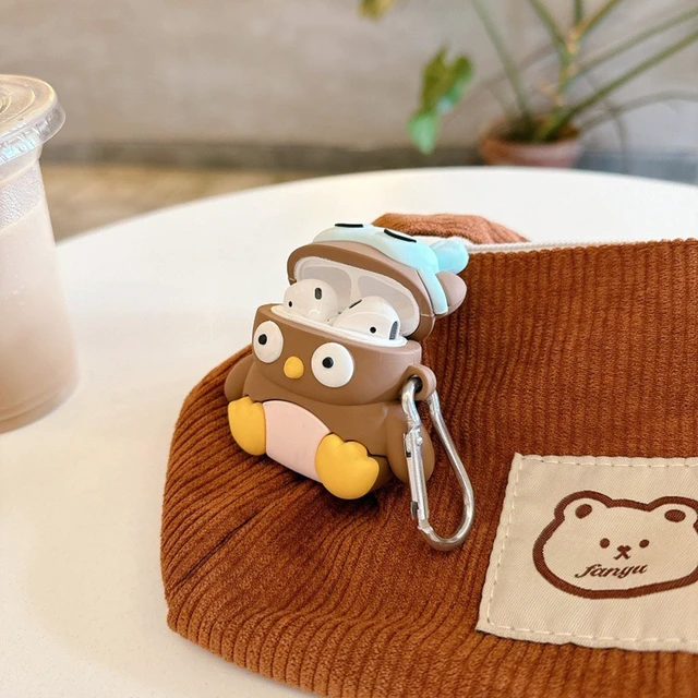 Alt view image 5 of 7 - for AirPods 5 (2026) and Airpods 4 (2024) Case, Cute Animal Cover Compatible with AirPods 5/4 Case for Girls Women, Kawaii Owl Earbuds Cover,Soft Silicone Shockproof Protector with Keychain