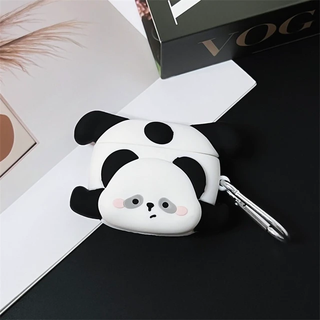 Alt view image 7 of 7 - for AirPods 5 (2026) and Airpods 4 (2024) Case, Cute Animal Cover Compatible with AirPods 5/4 Case for Girls Women, Kawaii Panda Earbuds Cover,Soft Silicone Shockproof Protector with Keychain
