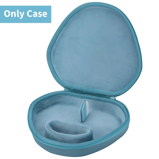 Alt view image 3 of 7 - Storage Case Compatible with Apple AirPods Max Over-Ear Headphones Lightweight Carry, Secure Storage, Convenient Zipper, Soft Interior,Light Blue Case