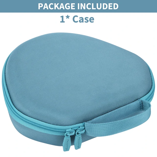 Alt view image 6 of 7 - Storage Case Compatible with Apple AirPods Max Over-Ear Headphones Lightweight Carry, Secure Storage, Convenient Zipper, Soft Interior,Light Blue Case