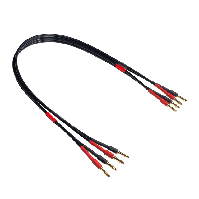 Alt view image 2 of 7 - Banana Plug to Banana Plug Speaker Cable, 12awg tinned Oxygen Free Copper (OFC) Silicone Rubber Cable (3FT)