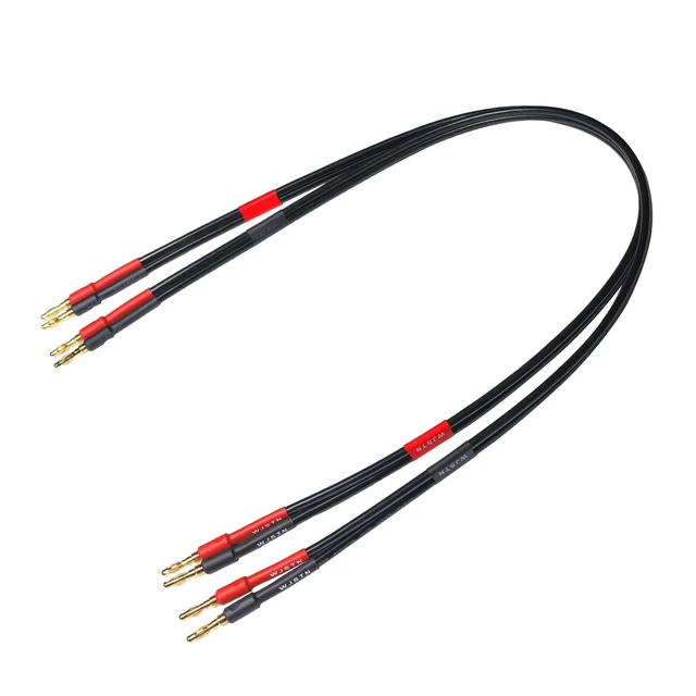 Alt view image 3 of 7 - Banana Plug to Banana Plug Speaker Cable, 12awg tinned Oxygen Free Copper (OFC) Silicone Rubber Cable (3FT)