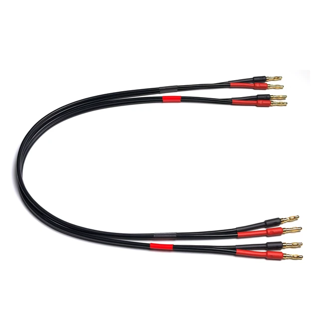 Alt view image 4 of 7 - Banana Plug to Banana Plug Speaker Cable, 12awg tinned Oxygen Free Copper (OFC) Silicone Rubber Cable (3FT)